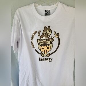 NWT Ecstasy White T-Shirt‎ Size Large (Unisex)
